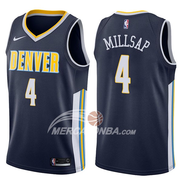 Maglia NBA Denver Nuggets Paul Millsap Icon 2017-18 Blu